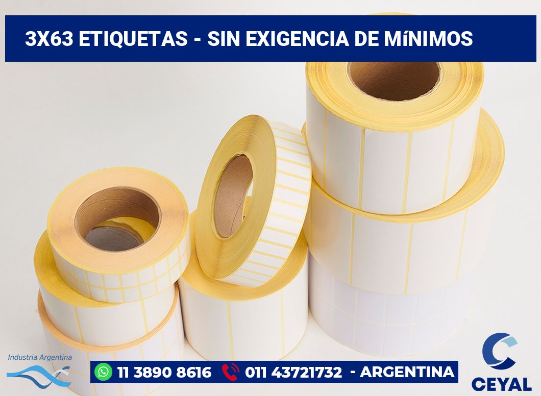 3x63 Etiquetas