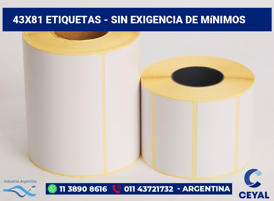 43x81 Etiquetas