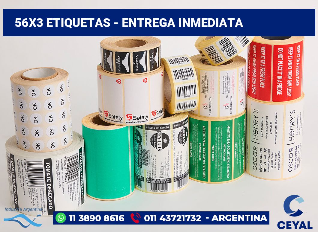 56x3 Etiquetas