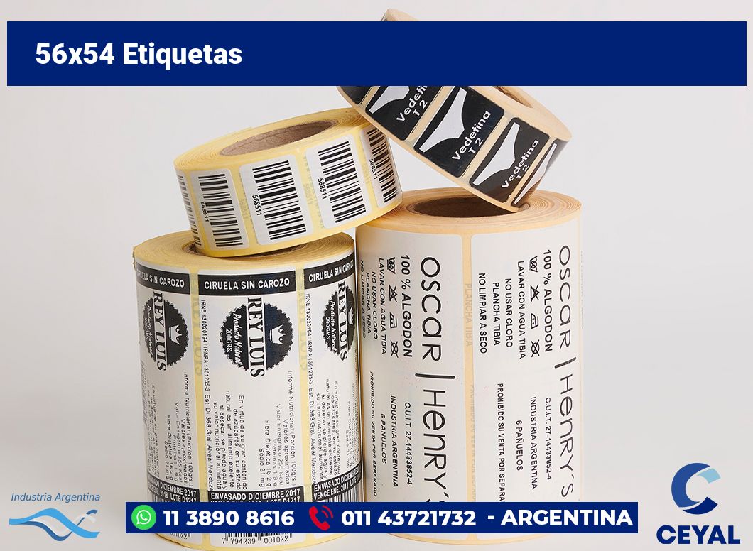 56x54 Etiquetas