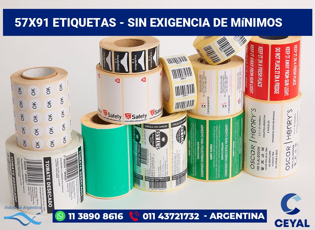 57×91 Etiquetas