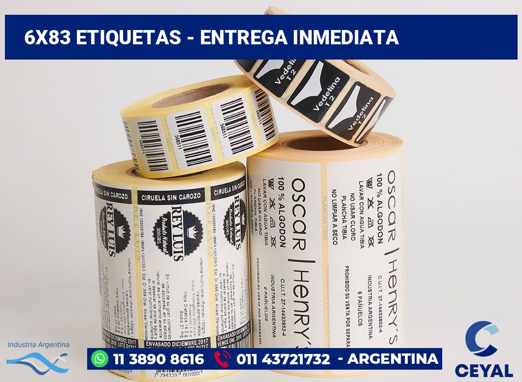 6x83 Etiquetas