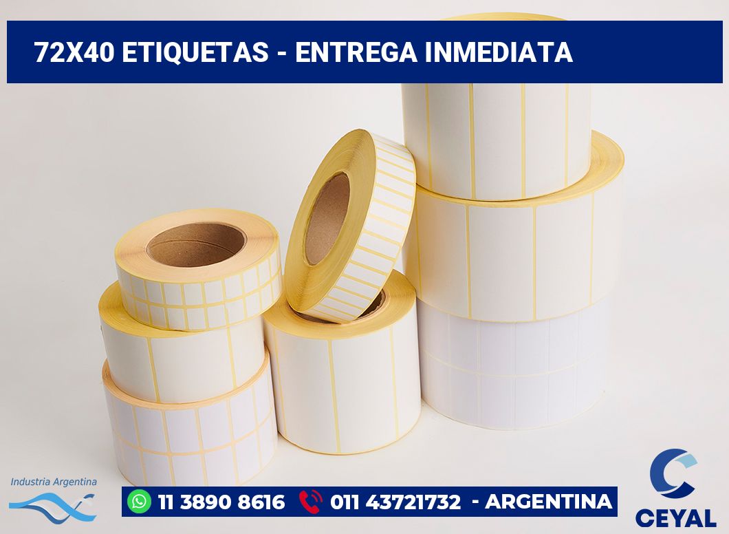 72×40 Etiquetas