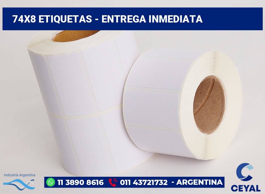 74x8 Etiquetas