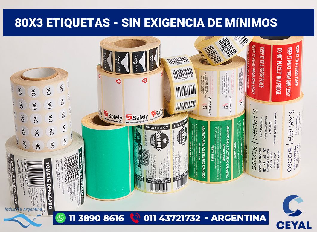 80x3 Etiquetas