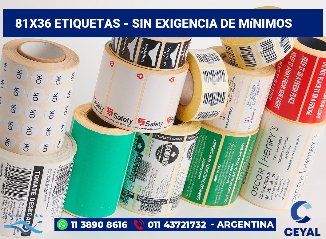 81×36 Etiquetas