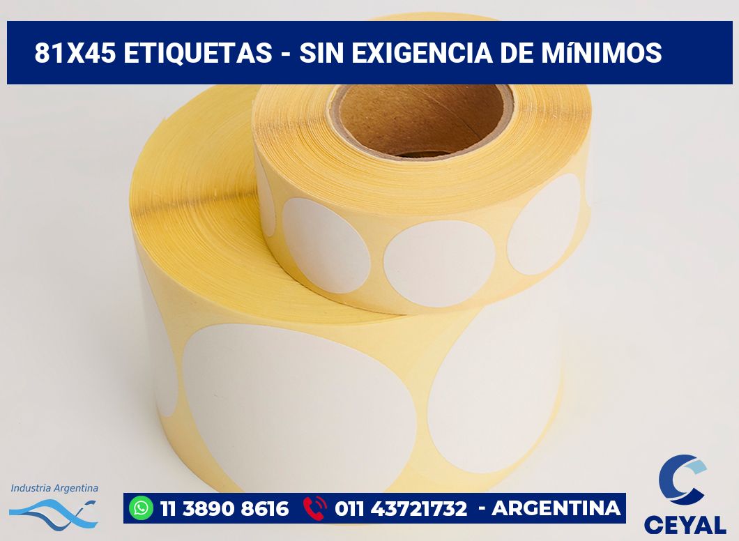 81x45 Etiquetas