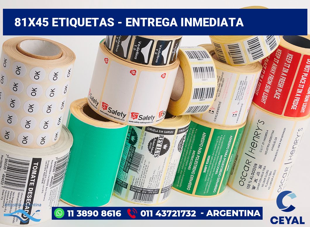 81×45 Etiquetas