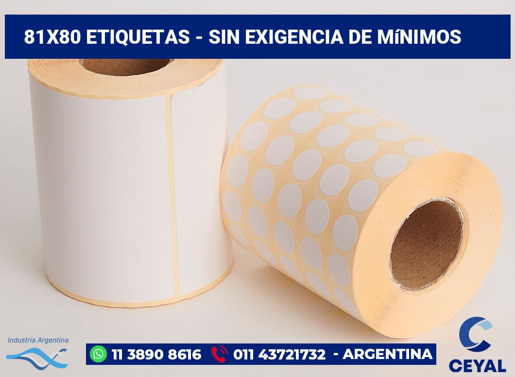 81×80 Etiquetas