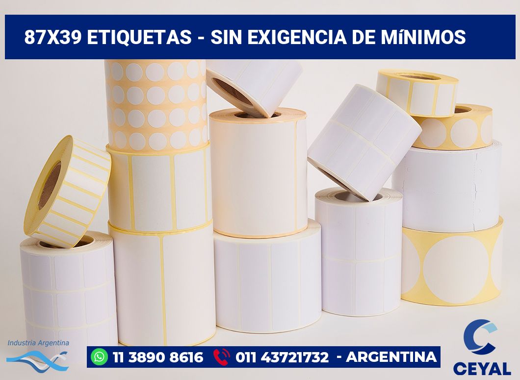 87x39 Etiquetas