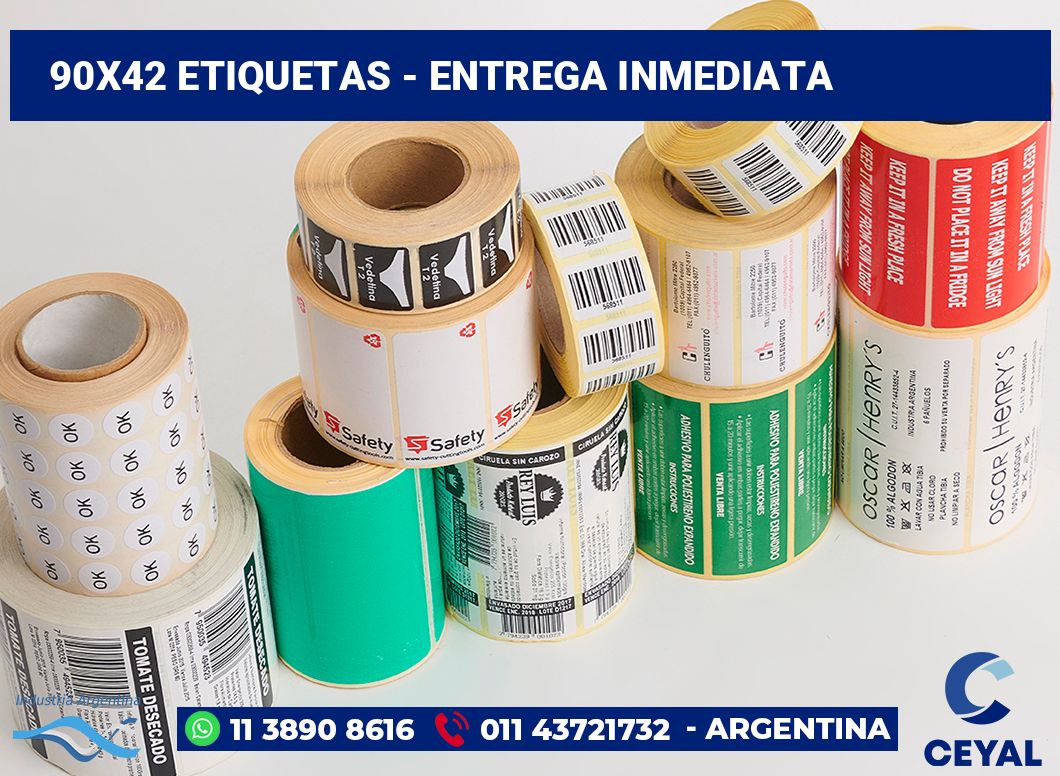 90×42 Etiquetas