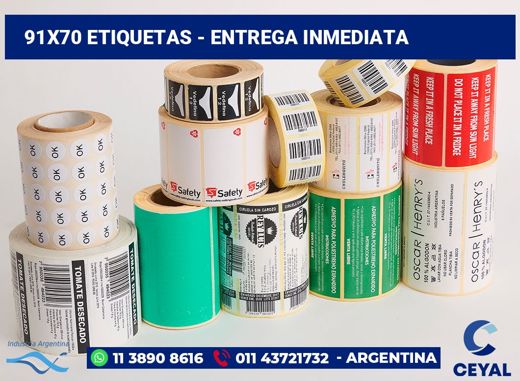 91x70 Etiquetas