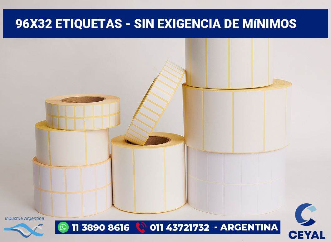 96x32 Etiquetas