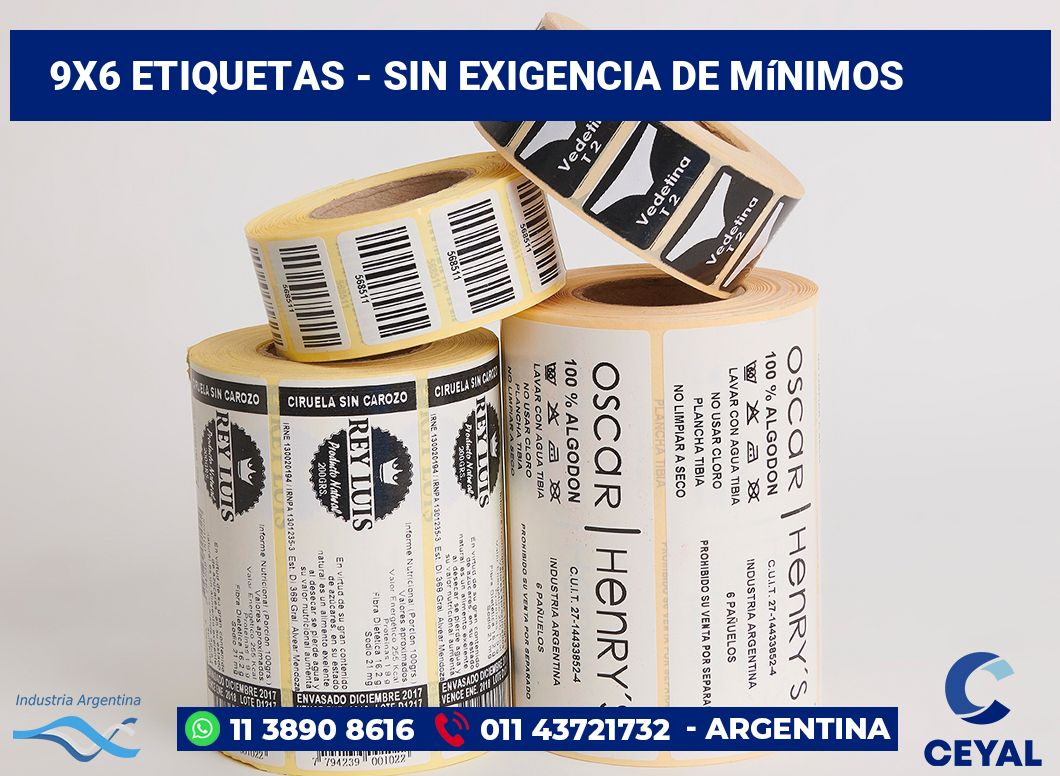 9x6 Etiquetas