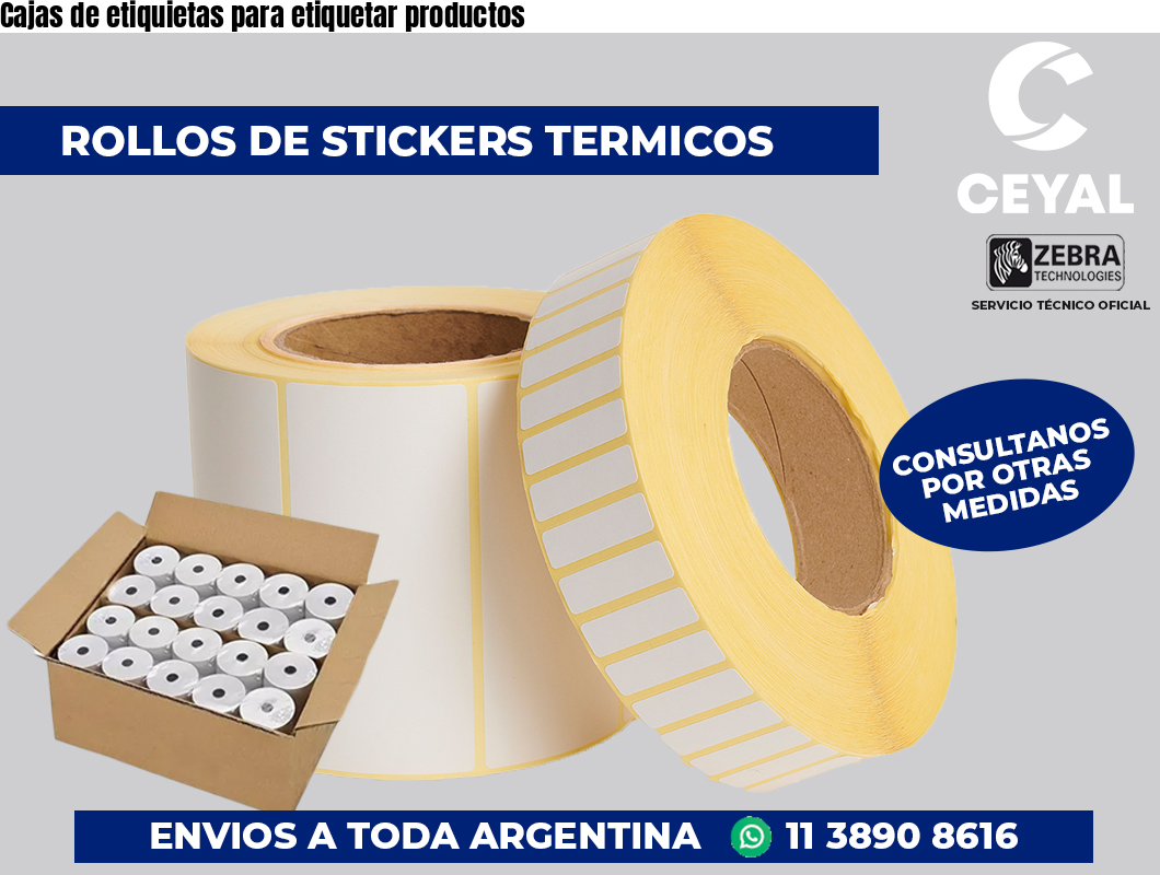 Cajas de etiquietas para etiquetar productos
