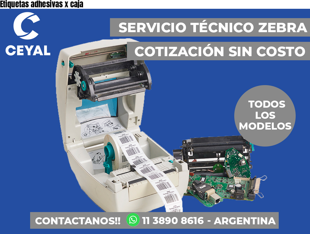 Etiquetas adhesivas x caja