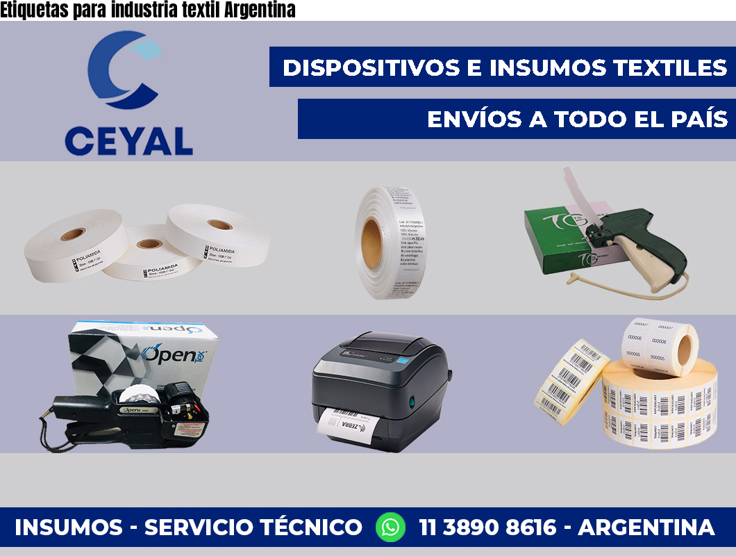 Etiquetas para industria textil Argentina