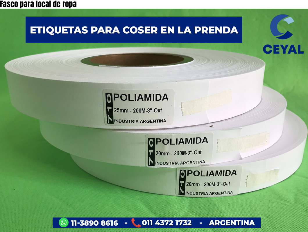 Fasco para local de ropa