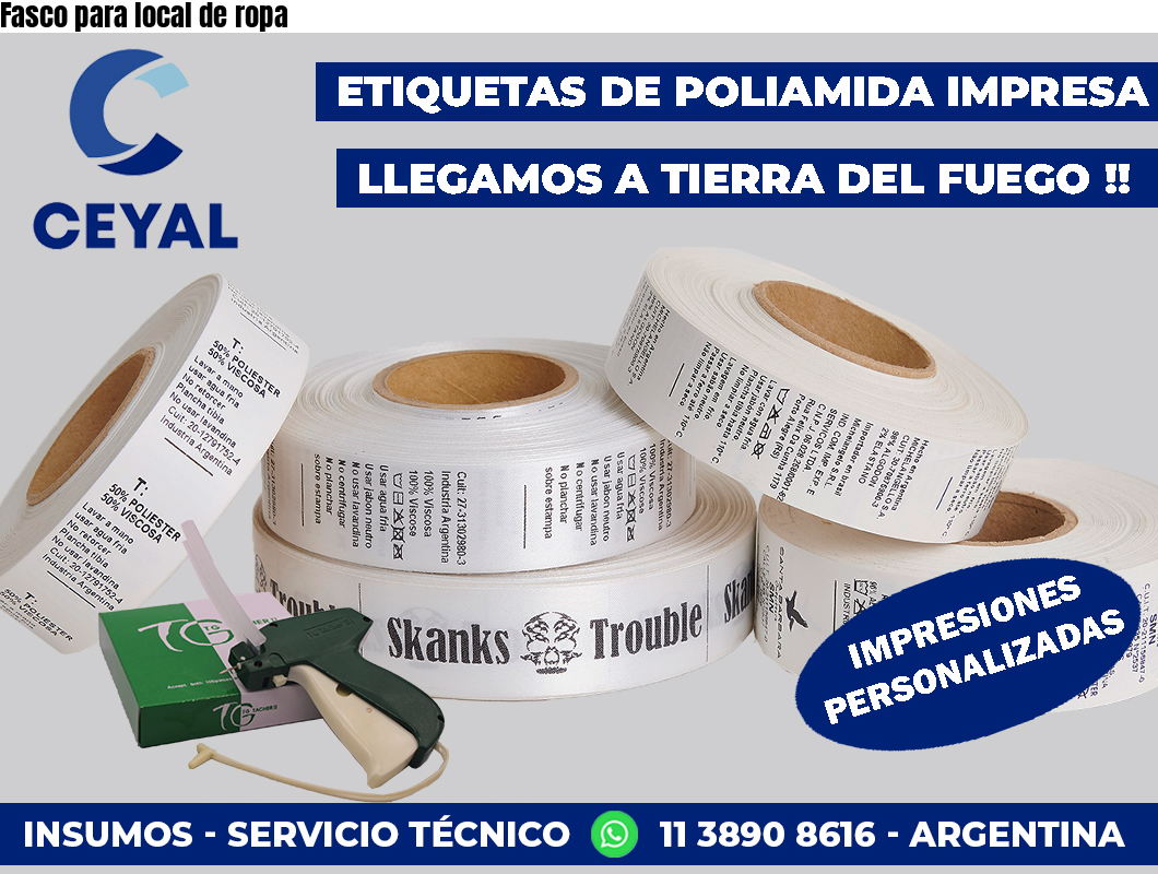 Fasco para local de ropa