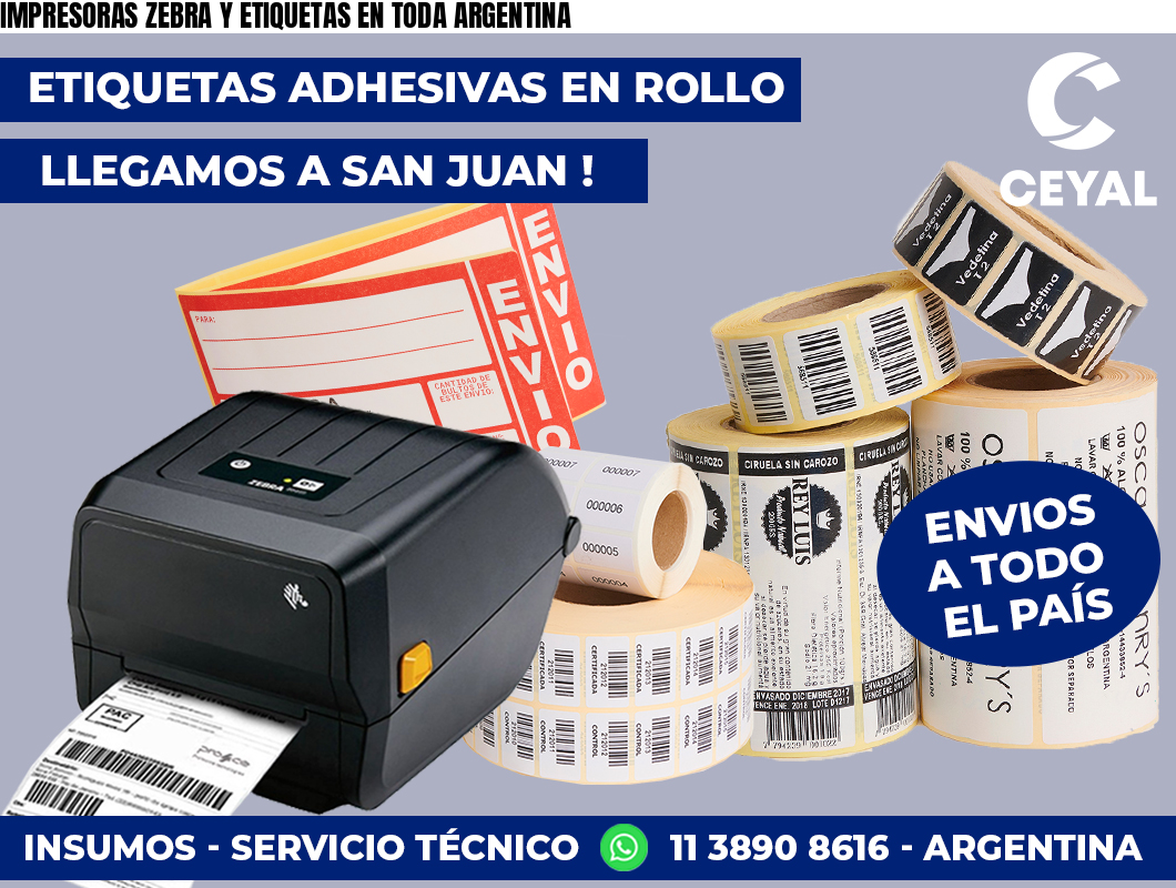 IMPRESORAS ZEBRA Y ETIQUETAS EN TODA ARGENTINA