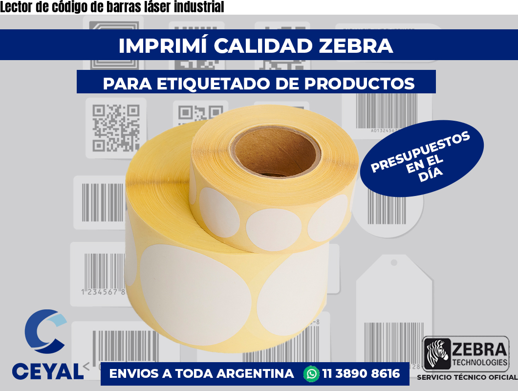 Lector de código de barras láser industrial
