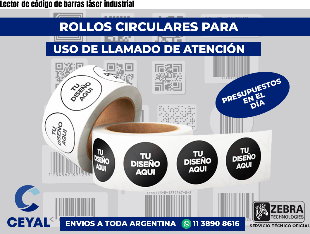 Lector de código de barras láser industrial