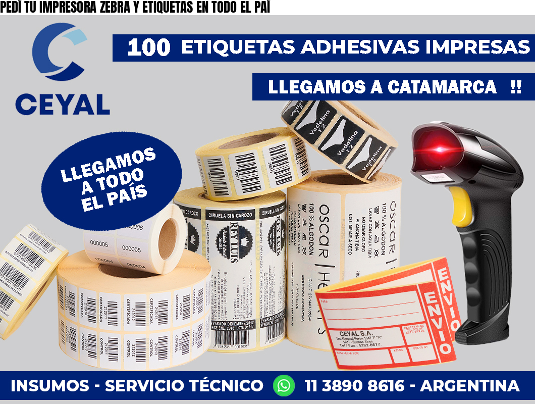 PEDÍ TU IMPRESORA ZEBRA Y ETIQUETAS EN TODO EL PAÍ