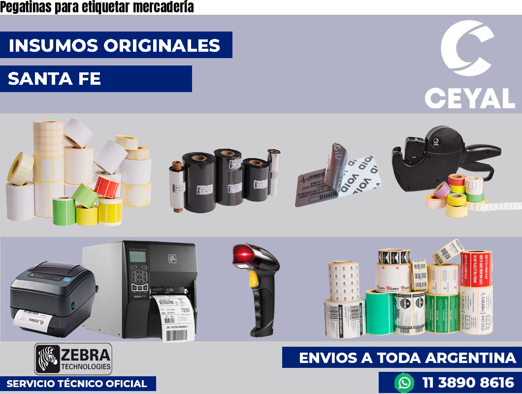 Pegatinas para etiquetar mercadería