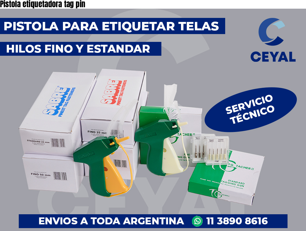 Pistola etiquetadora tag pin