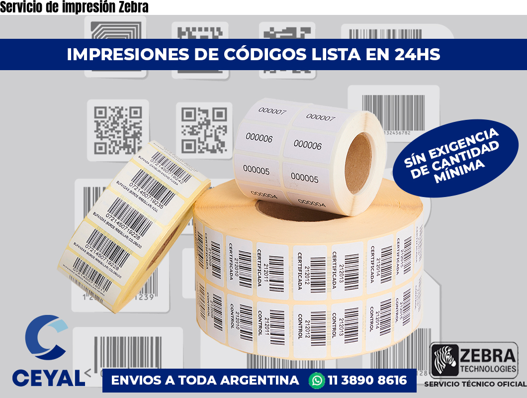 Servicio de impresión Zebra