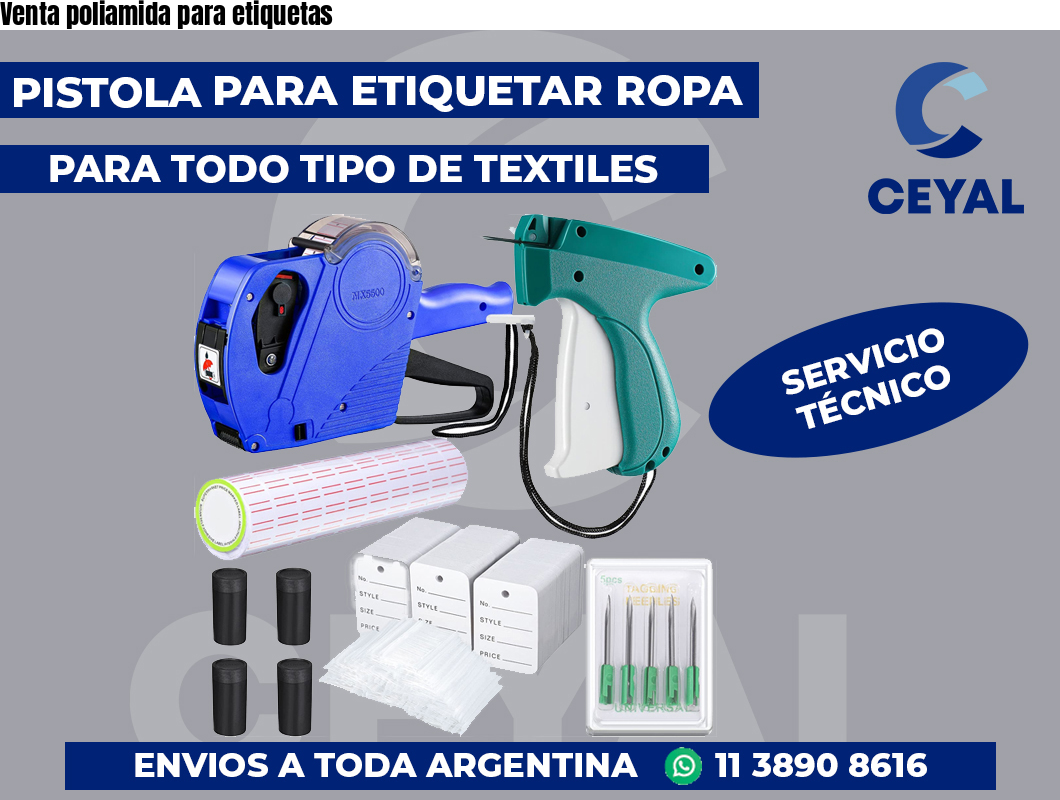 Venta poliamida para etiquetas