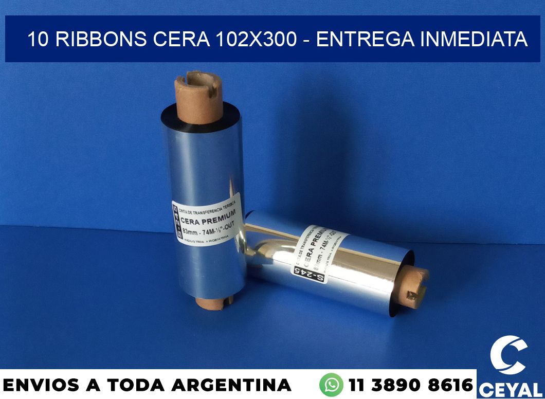 10 Ribbons cera 102×300 – Entrega inmediata