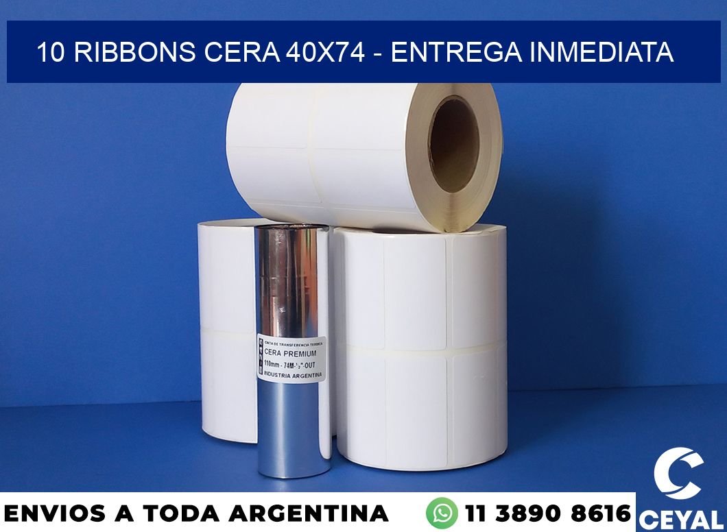 10 Ribbons cera 40×74 – Entrega inmediata