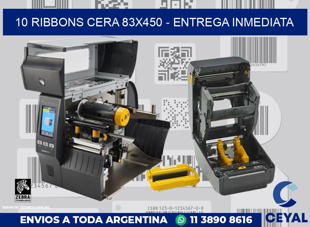 10 Ribbons cera 83x450 - Entrega inmediata