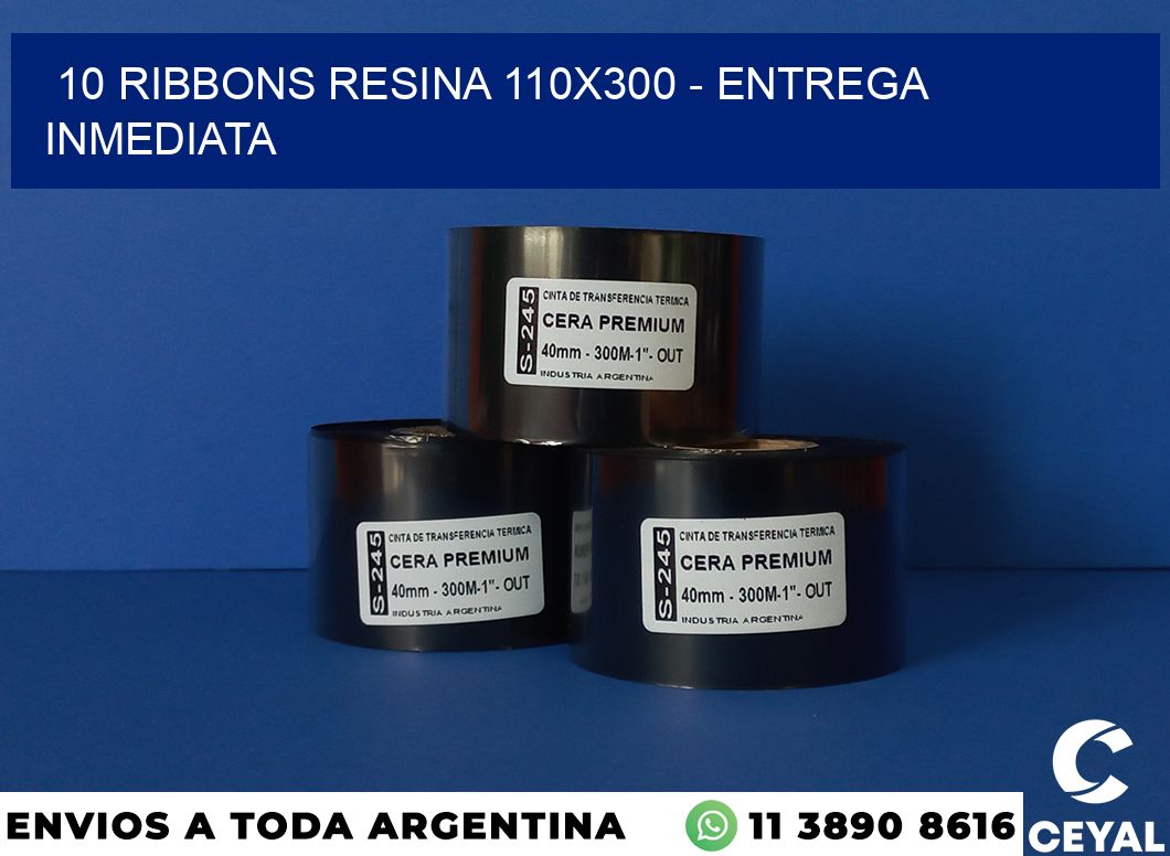 10 Ribbons resina 110×300 – Entrega inmediata