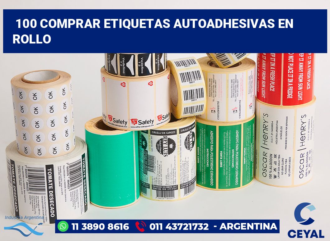 100 Comprar etiquetas autoadhesivas en rollo