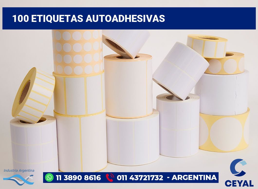 100 Etiquetas autoadhesivas