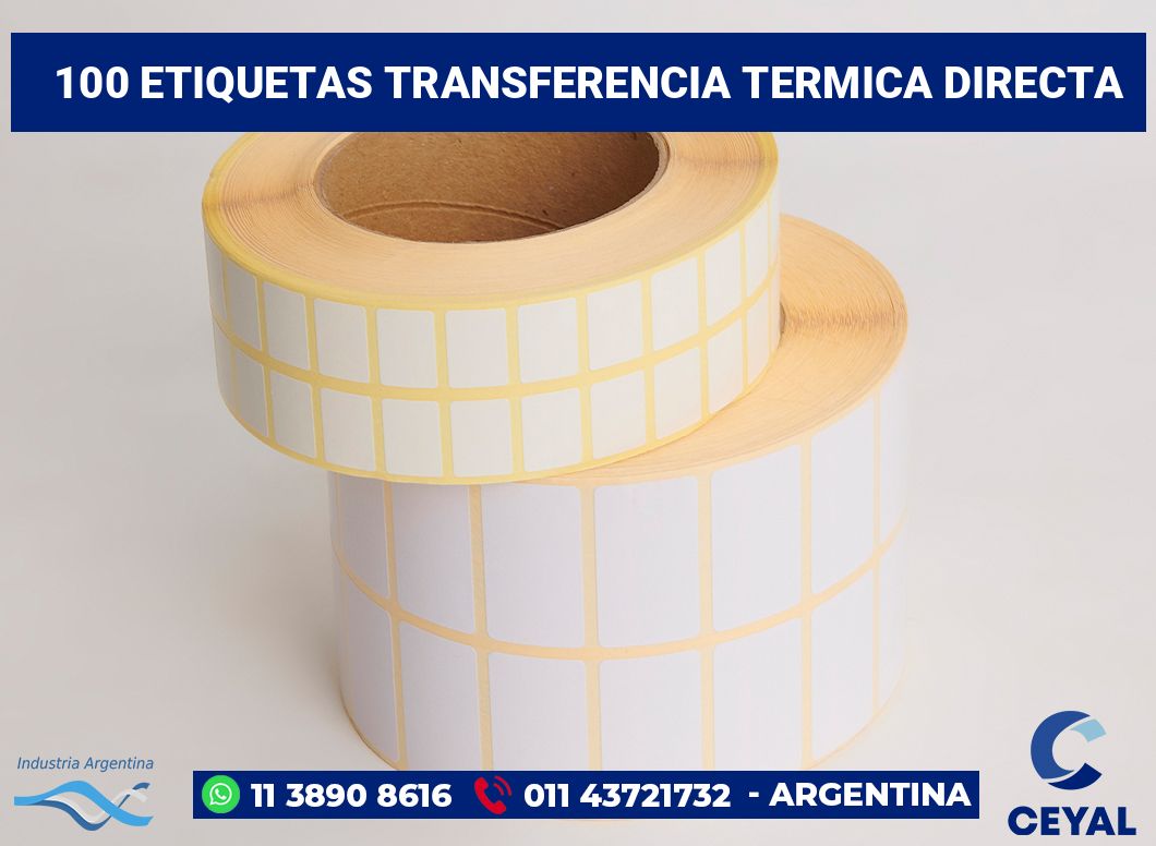 100 Etiquetas transferencia termica directa