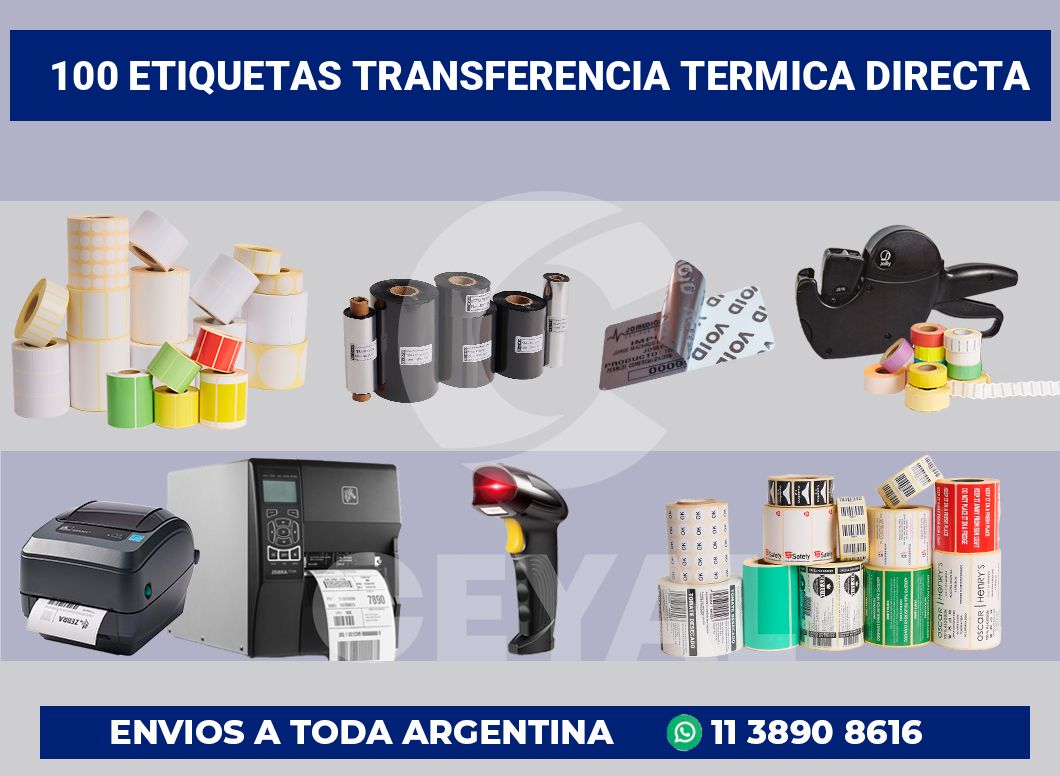 100 Etiquetas transferencia termica directa