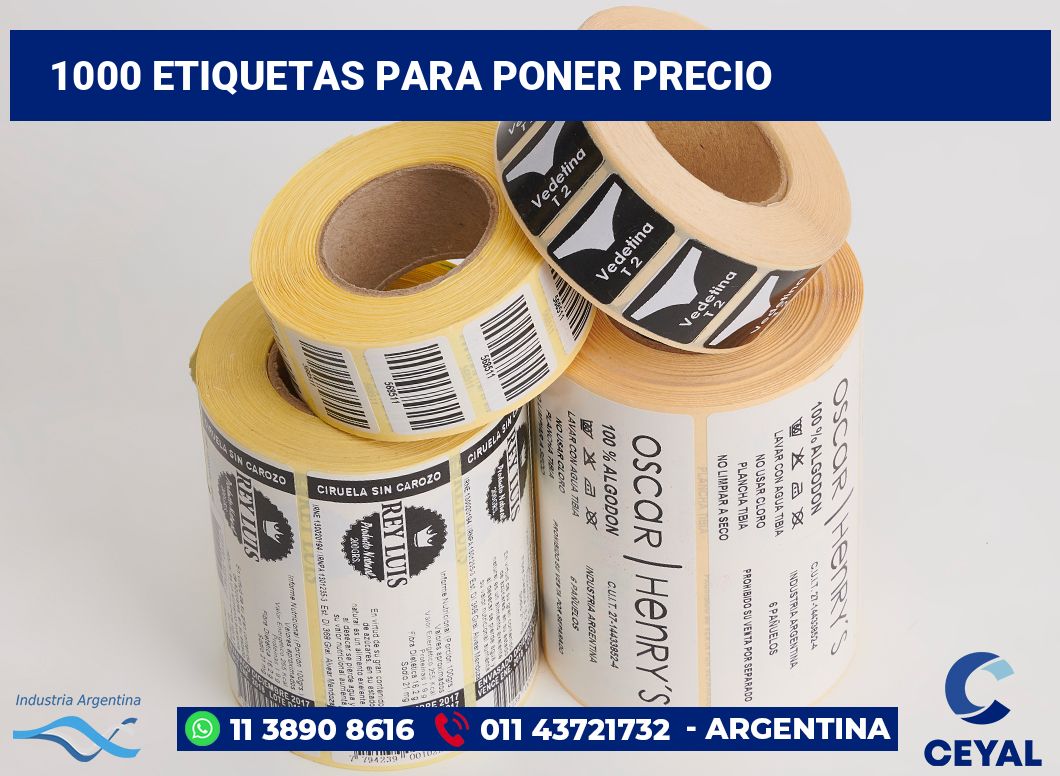 1000 Etiquetas para poner precio