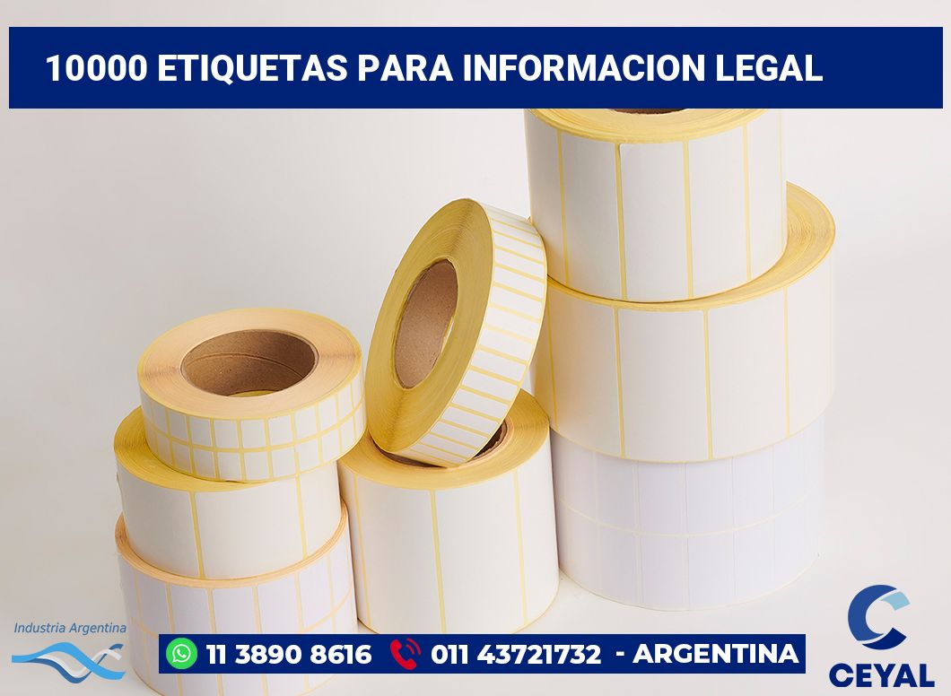 10000 Etiquetas para informacion legal