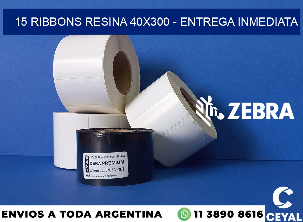 15 Ribbons resina 40x300 - Entrega inmediata