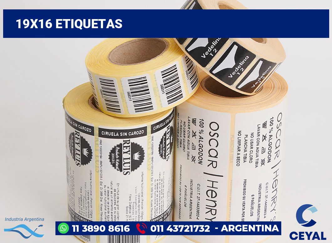 19x16 Etiquetas