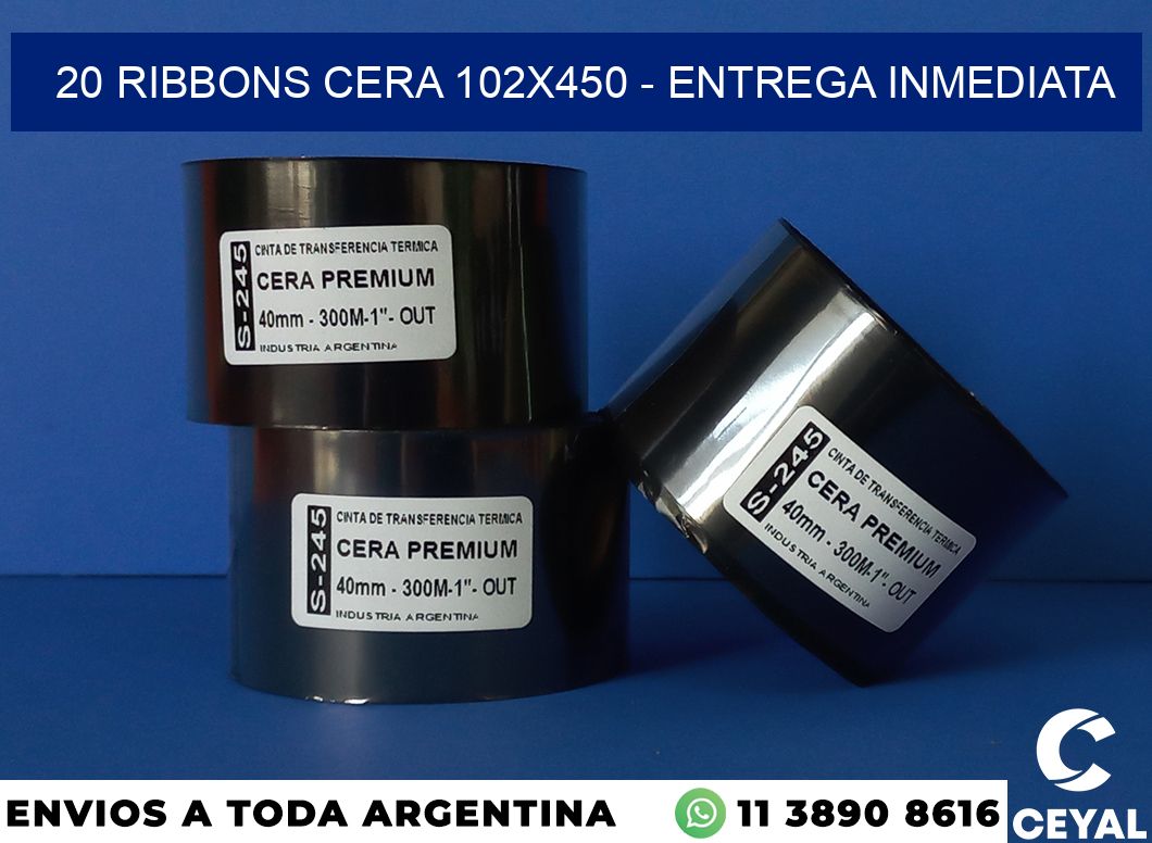 20 Ribbons cera 102×450 – Entrega inmediata