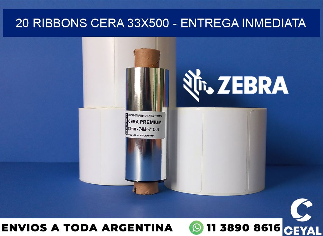 20 Ribbons cera 33x500 - Entrega inmediata