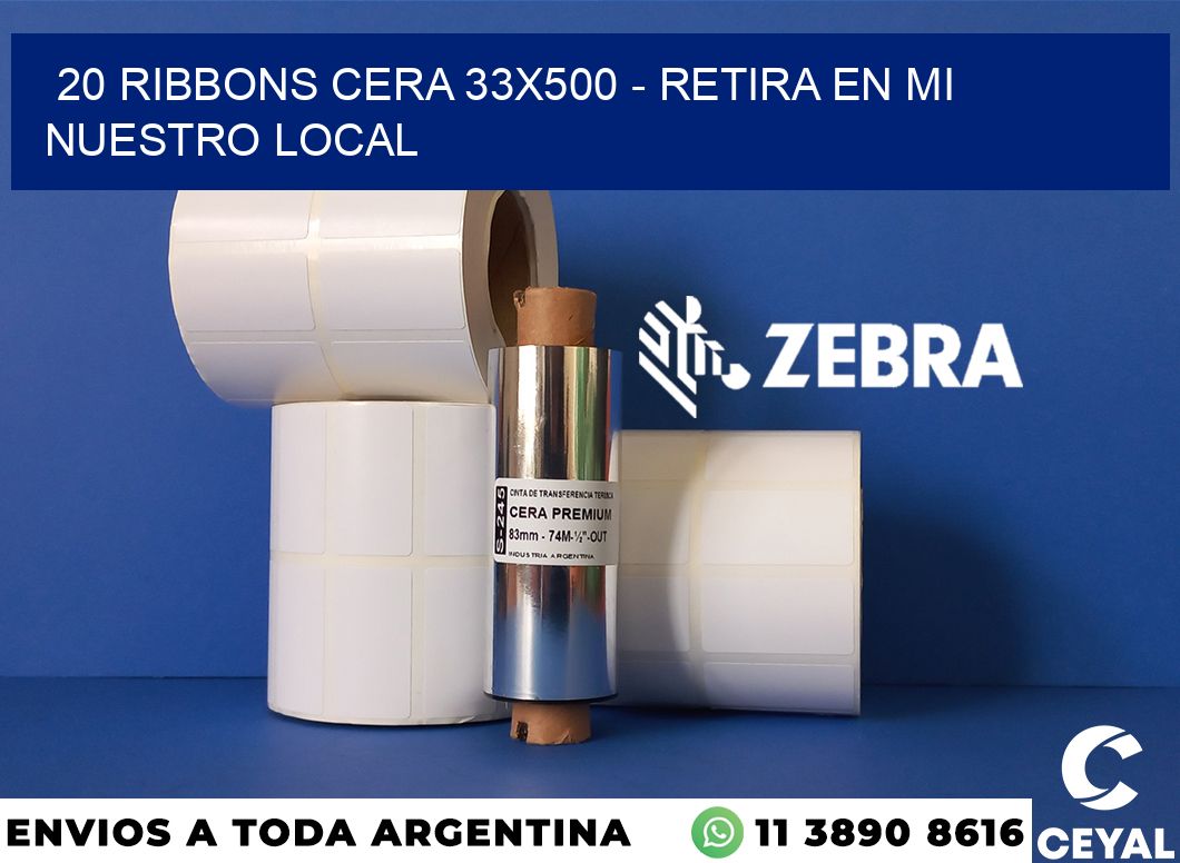 20 Ribbons cera 33x500 - retira en mi nuestro local