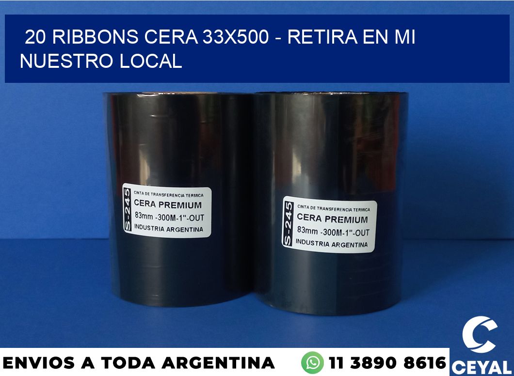 20 Ribbons cera 33×500 – retira en mi nuestro local