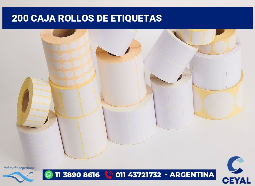 200 Caja rollos de etiquetas