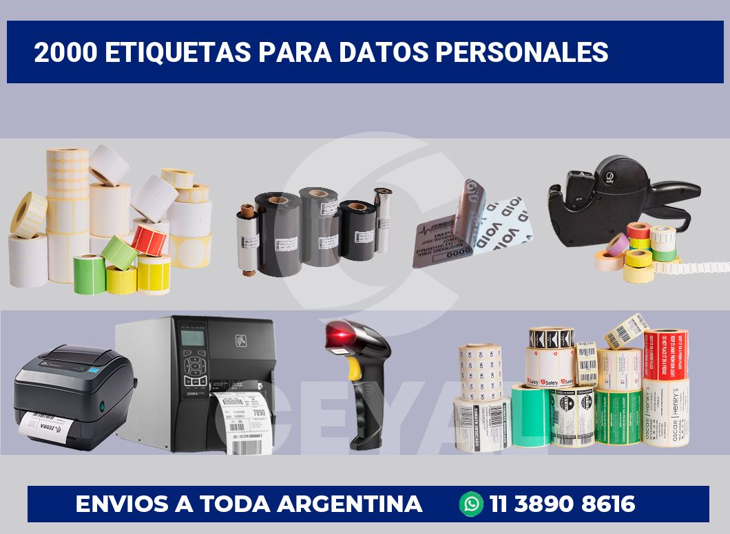 2000 Etiquetas para datos personales