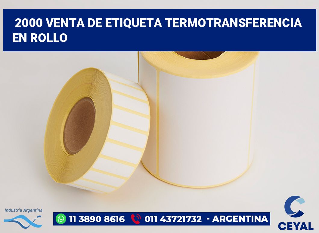 2000 Venta de etiqueta termotransferencia en rollo